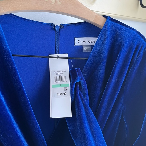 Calvin Klein Royal Blue Long Sleeve Dress - Picture 2 of 5